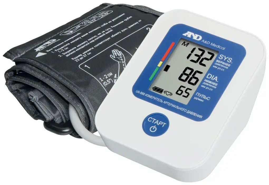 ТОНОМЕТР AND автомат плечо арт.UA-888 универс манжета 23-37см (ЭЙ энд ДИ РУС, КИТАЙ)