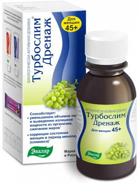 ТУРБОСЛИМ Дренаж д/женщин 45+ р-р д/внутр. прим. (фл.) 100мл (ЭВАЛАР, РФ)