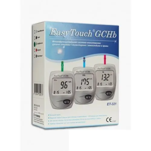 АНАЛИЗАТОР Easy Touch GCHb ( глюкоза/холестерин/гемоглобин ) MG304-3E + тест полоски (Биоптик Текнолоджи, ТАЙВАНЬ)