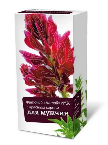 АЛТАЙ N26 Для мужчин с красным корнем фиточай (фильтр-пак.) 2г N20 (Алтайский  Кедр, РФ)