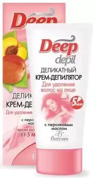 ФЛОРЕСАН Deep Depil крем для депиляции Деликатный (Ф-126) 50мл Масло персика (Флоресан, РФ)