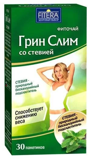 ГРИН СЛИМ ТИ со стевией фиточай 2г N30 (Фитэра, РФ)