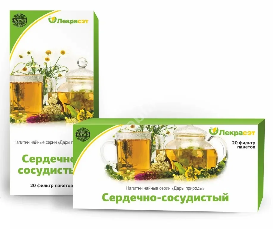 ЛЕКРАСЭТ Сердечно-сосудистый чайный напиток (фильтр-пак.) 1.5г N20 (Лекра-СЭТ, РФ)