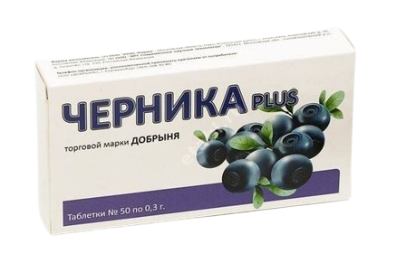 ЧЕРНИКА ПЛЮС Добрыня табл. 0.3г N50 (Инат-Фарма, РФ)