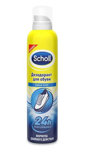 ШОЛЛ (SCHOLL) Дезодорант для обуви Фреш степ 150мл (РЕКИТТ БЕНКИЗЕР, ВЕЛИКОБРИТАНИЯ)