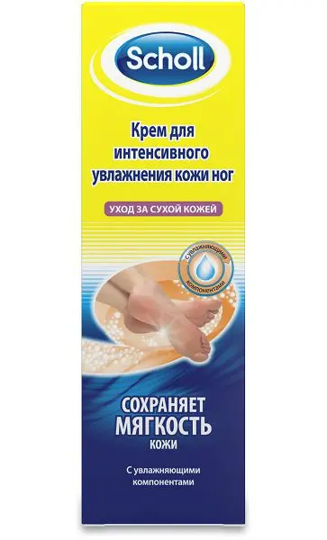 ШОЛЛ (SCHOLL) Крем увлажняющий для стоп 75мл (РЕКИТТ БЕНКИЗЕР, ИНДИЯ/ВЕЛИКОБРИТАНИЯ)