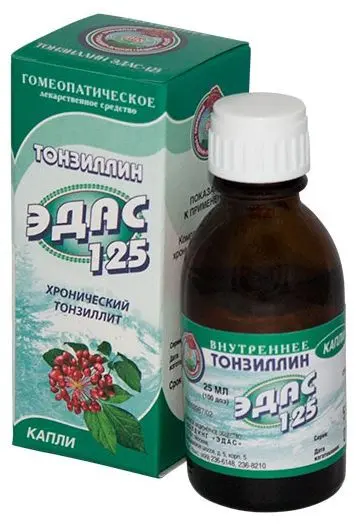 ЭДАС -125 капли внутр. гомеопат. 25мл N1 (аденоиды, тонзиллит) (Эдас Холдинг, РФ)