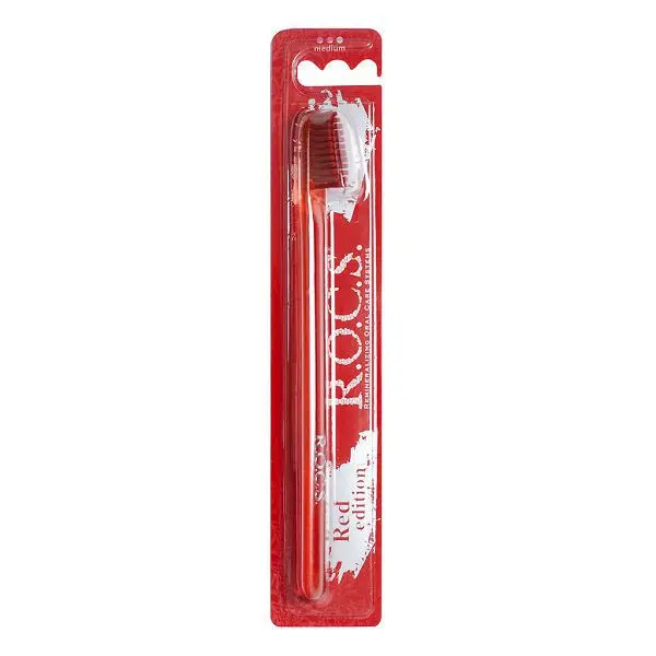 РОКС Classic зубная щетка Red Edition средняя (ДИАРСИ (R.O.C.S.), РФ)