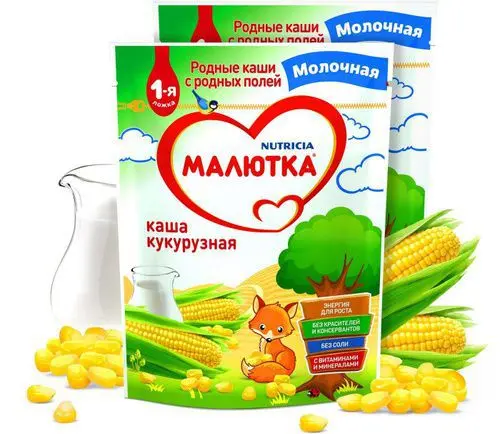 МАЛЮТКА каша мол. кукуруз 5м+ 220г (ИСТРА-НУТРИЦИЯ, РФ)