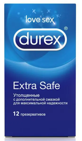 ДЮРЕКС (DUREX) Extra Safe презервативы плотные N12 (РЕКИТТ БЕНКИЗЕР, ВЕЛИКОБРИТАНИЯ)
