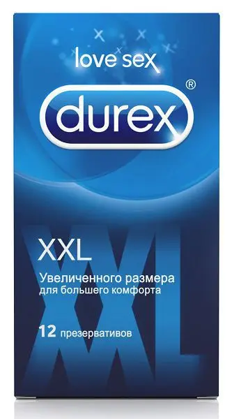 ДЮРЕКС (DUREX) Comfort XXL презервативы (увелич. размера) N12 (РЕКИТТ БЕНКИЗЕР, ВЕЛИКОБРИТАНИЯ)