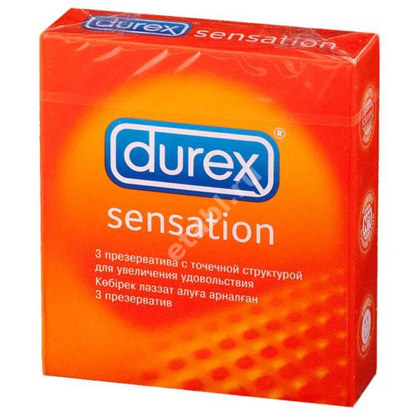 ДЮРЕКС (DUREX) Sensation презервативы точечные N3 (РЕКИТТ БЕНКИЗЕР, ВЕЛИКОБРИТАНИЯ)