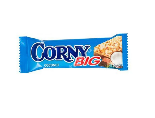 КОРНИ (CORNY) Big батончик-мюсли 50г Кокос/Мол.шоколад (Швартайер Верке, ГЕРМАНИЯ)