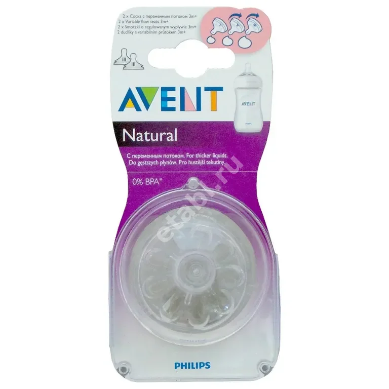 АВЕНТ (Avent) соска силик. перем поток Naturals 3м+ SCF655/27 (80550) N2 (ФИЛИПС  ЭЛЕКТРОНИКС, ВЕЛИКОБРИТАНИЯ)