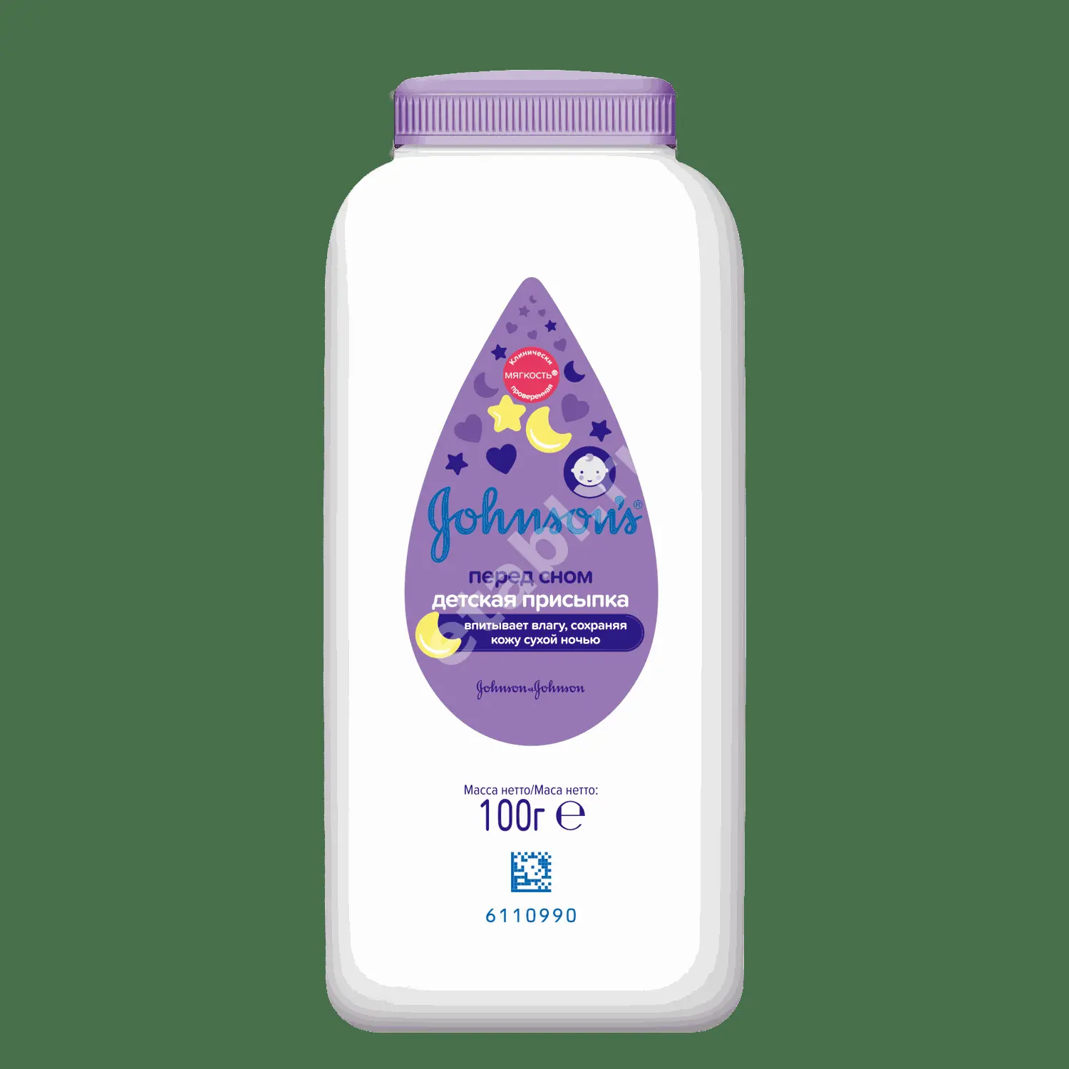 ДЖОНСОНС БЕБИ Перед сном присыпка 0м+ 100г (ДЖНС&ДЖНС, ИТАЛИЯ)