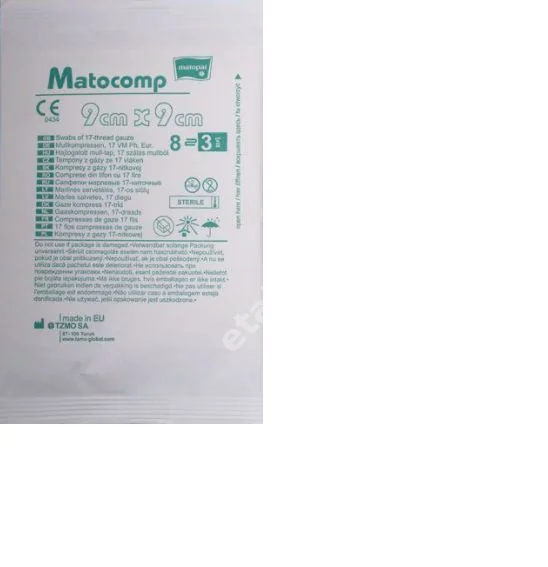 САЛФЕТКИ МЕДИЦИНСКИЕ Матокомп стер. 9х9см N3 (БЕЛЛА, ПОЛЬША)