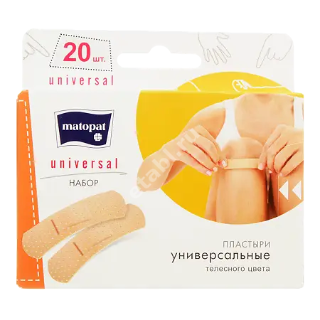 ПЛАСТЫРЬ бактерицид. Матопат универсал полимер беж. 1.9х7.6см N20 (БЕЛЛА, ПОЛЬША)