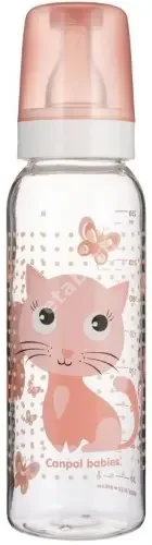 КАНПОЛ (Canpol) бутылочка пласт. 250мл силик соска Cheerful Animals 12м+ 11/841 (ОЛТРИ, ПОЛЬША)