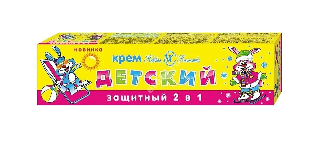 УШАСТЫЙ НЯНЬ крем защитный 2в 1 детский 40г (Невская Косметика, РФ)