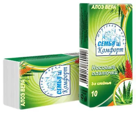 ПЛАТКИ НОСОВЫЕ однораз. N10 (Семья и комфорт, РФ)