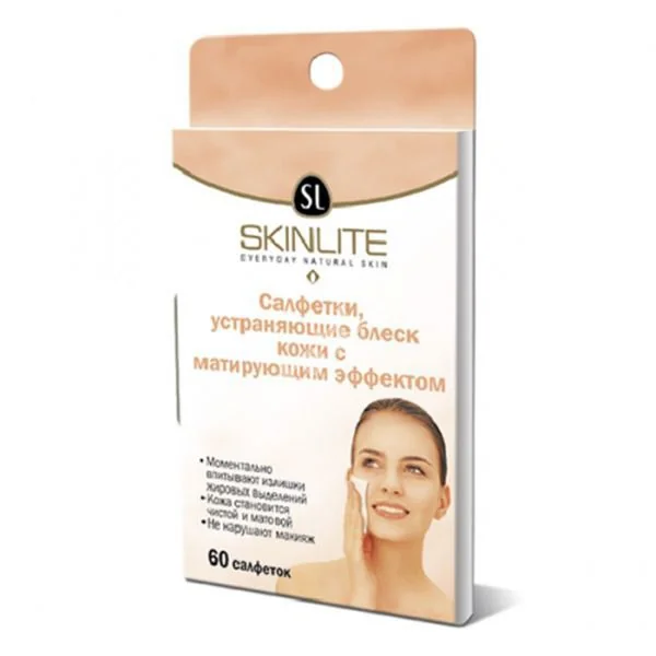 СКИНЛАЙТ (SKINLITE) салфетки матирующие для лица SL-307 N60 (Эдвин Корея Корпорэйшн, РЕСПУБЛИКА КОРЕЯ)