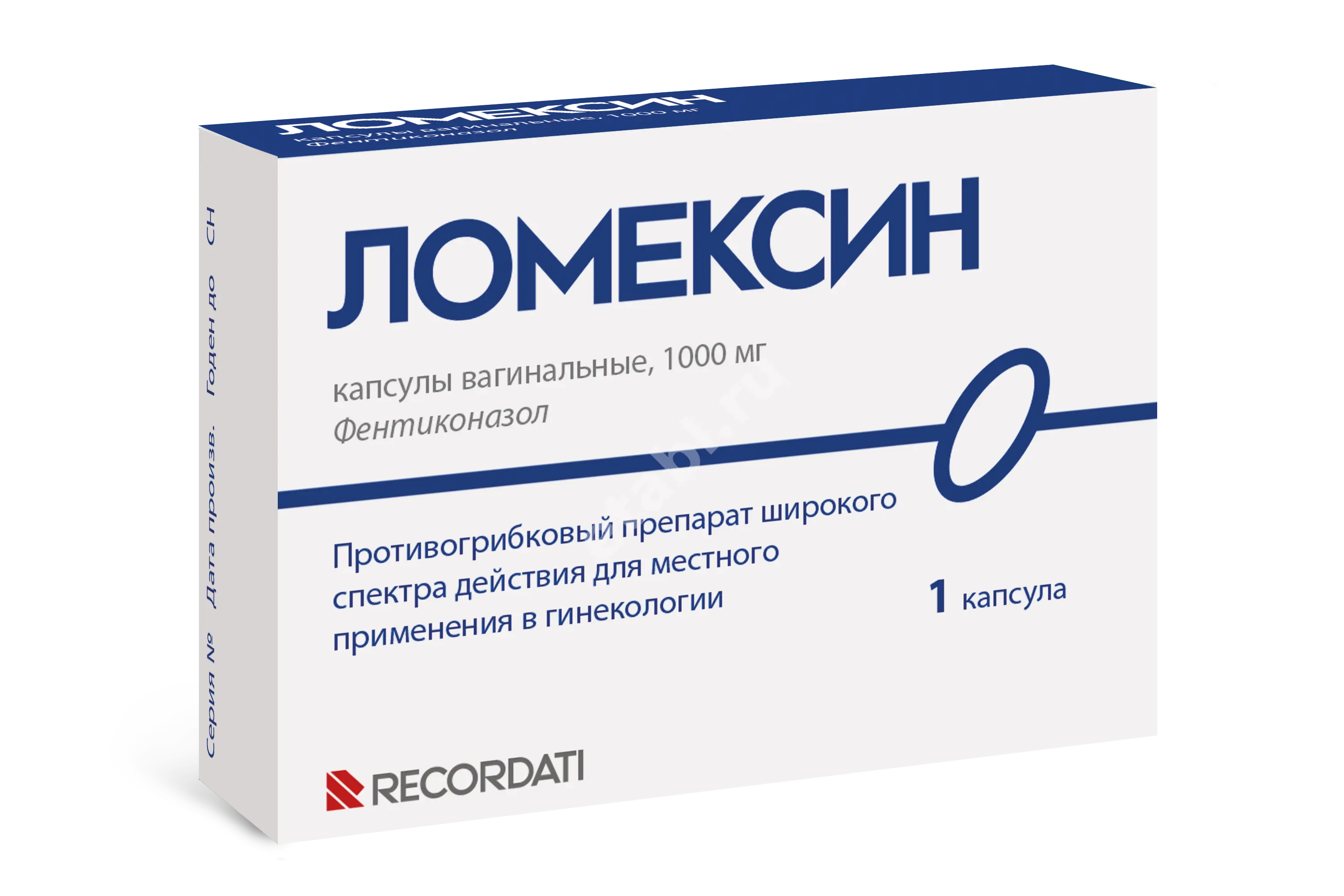 ЛОМЕКСИН капс. ваг. 1 000мг N1 (БУШАРА РЕКОРДАТИ, ФРАНЦИЯ/ИТАЛИЯ)