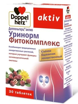 ДОППЕЛЬГЕРЦ Актив Уринорм фитокомплекс табл. N30 (Квайссер Фарма, ГЕРМАНИЯ)