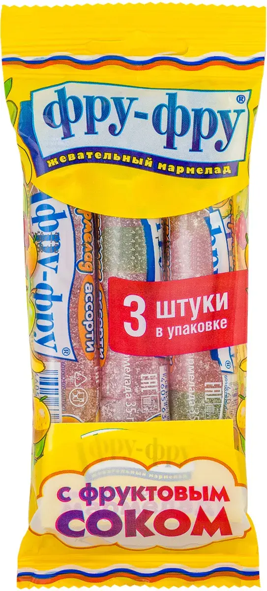 ФРУ-ФРУ мармелад Трубочка Ассорти 35г (СЛАДКАЯ СКАЗКА, АРГЕНТИНА/ЧЕХИЯ)