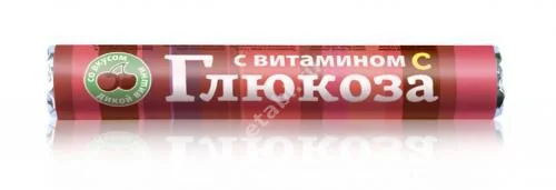 ГЛЮКОЗА с натур. плодов. порошками табл. жев. (крутка) 50мг - 2.33г N18 Вишня (Квадрат-С, РФ)