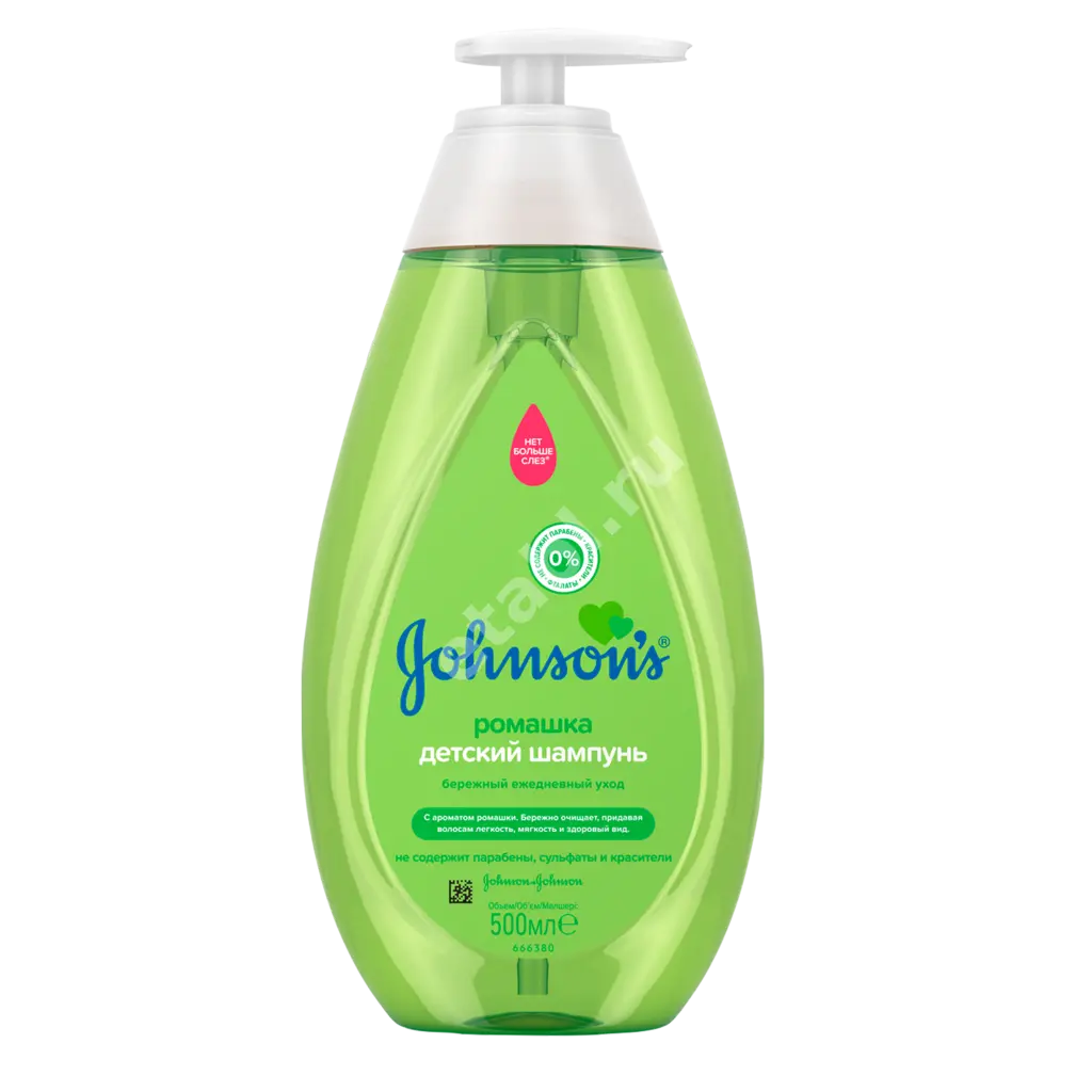 ДЖОНСОНС БЕБИ шампунь Ромашка детский (фл. с дозат.) 500мл (ДЖНС&ДЖНС, ИТАЛИЯ)