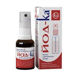 ЙОД-КА (ПОВИДОН-ЙОД) р-р спирт. (фл. с распыл.) 10% - 25мл N1 (ЗЕЛДИС, РФ)
