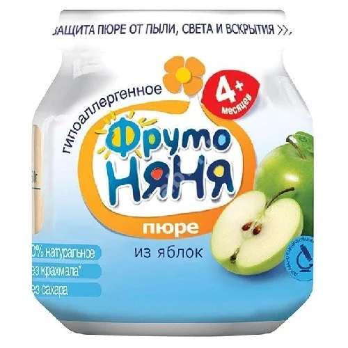 ФРУТОНЯНЯ пюре фруктовое 4м+ 100г Яблоко (Прогресс, РФ)