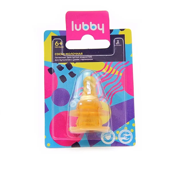 ЛАББИ (Lubby) соска латекс д/каш 6м+ 12011 N2 (Йеловкэр, ТАИЛАНД)