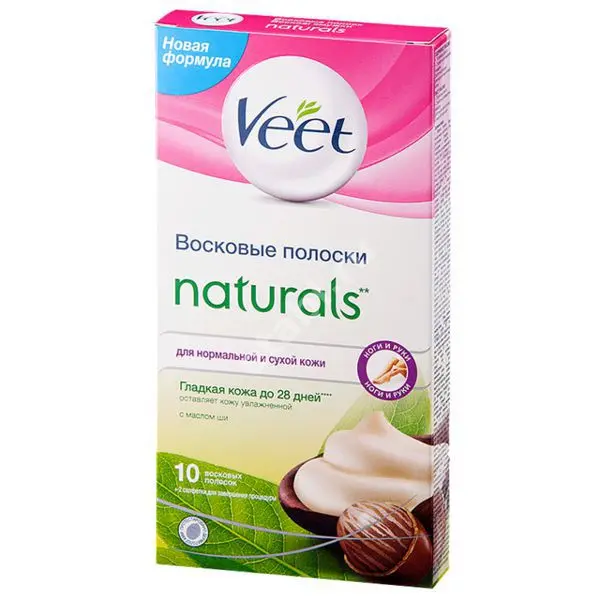 ВИТ (VEET) полоски восковые д/депиляции Масло ши N10 (РЕКИТТ БЕНКИЗЕР, ФРАНЦИЯ)