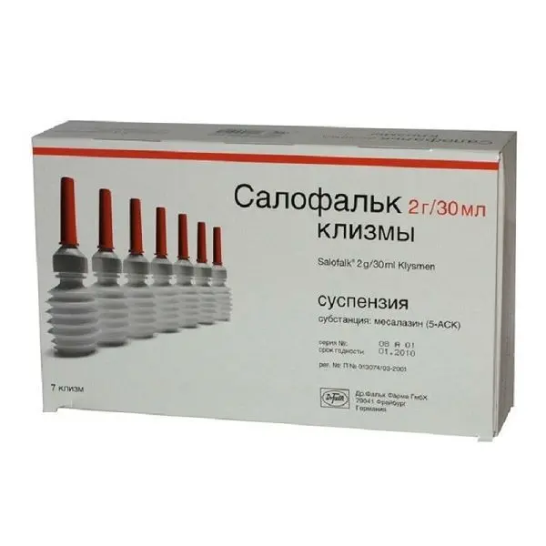 САЛОФАЛЬК сусп. рект. (фл. с апплик.) 2г - 30мл N7 (Др. ФАЛЬК ФАРМА, ГЕРМАНИЯ/ШВЕЙЦАРИЯ)