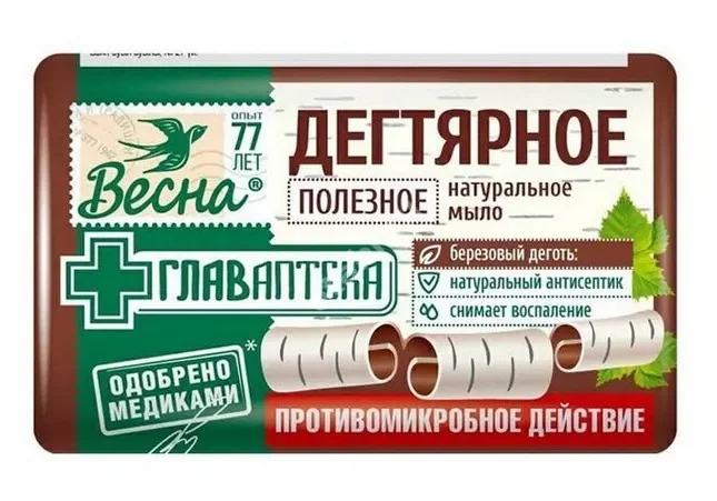 ДЕГТЯРНОЕ мыло 90г (Весна ПФКК, РФ)