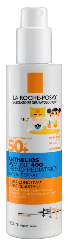 ЛЯ РОШ ПОЗЕ (LA ROCHE POSAY) Антгелиос спрей солнцезащит SPF50+ детский 200мл (Ля Рош Позе, ФРАНЦИЯ)