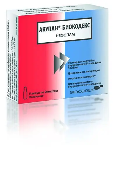 АКУПАН р-р д/инф. и в/м введ. (амп.) 10мг/мл - 2мл N5 (БИОКОДЕКС, ФРАНЦИЯ)