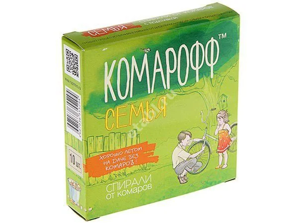 КОМАРОФФ Семья спираль от комаров N10 (Русинхим, РФ)