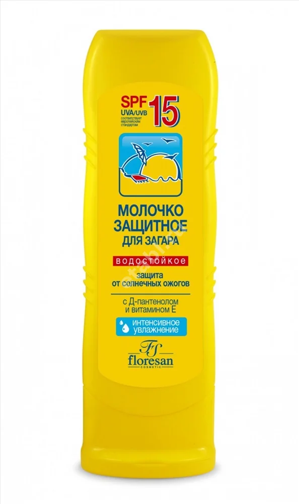 ФЛОРЕСАН молочко для лица/тела солнцезащит SPF15 водостойкое (Ф-104) 125мл (Флоресан, РФ)