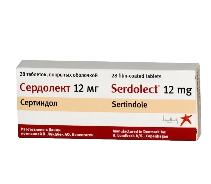 СЕРДОЛЕКТ табл. п.о. 12мг N28 (Лундбек, ДАНИЯ)