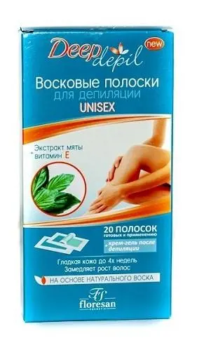 ФЛОРЕСАН Deep Depil восковые полоски для депиляции Unisex с мятой (Ф483) N20 (Флоресан, РФ)