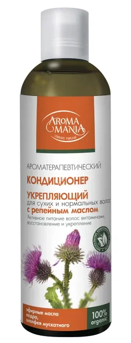 АРОМА МАНИЯ бальзам-ополаск. для норм/сух волос 250мл Репейное масло (Лекус, РФ)