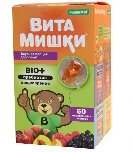 ВИТАМИШКИ Био + пастилки жев. N60 (ФАРМАМЕД, ГЕРМАНИЯ/США)