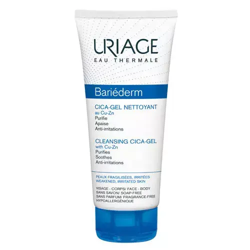 УРЬЯЖ (URIAGE) Барьедерм цика гель очищающий Cu-Zn 200мл (Лаборатории Урьяж, ФРАНЦИЯ)