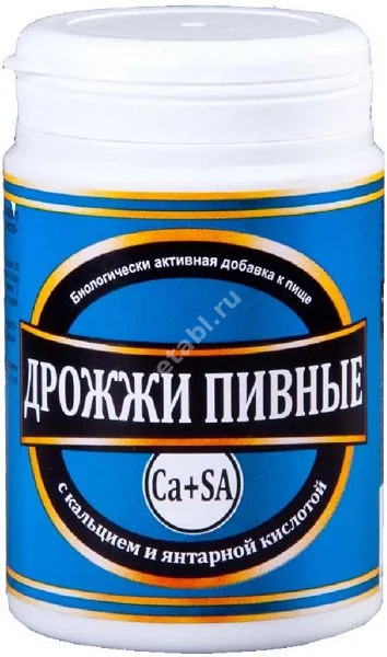 ДРОЖЖИ ПИВНЫЕ Кальций/Янтарная кислота табл. N100 (Биотерра, БЕЛАРУСЬ)