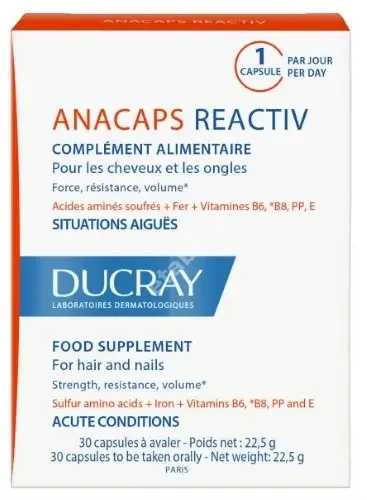 ДЮКРЭ (DUCRAY) Анакапс Реактив капс. N30 (ПЬЕР ФАБР, ФРАНЦИЯ)