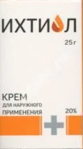 ИХТИОЛ крем 20% - 25г N1 (Биолайн, РФ)