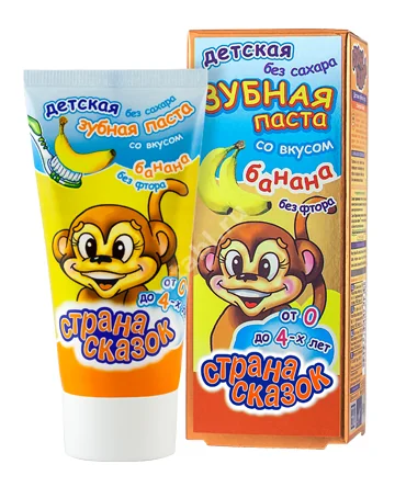 СТРАНА СКАЗОК зубная паста 0м+ 50мл Банан (Шанте Бьюти, РФ)