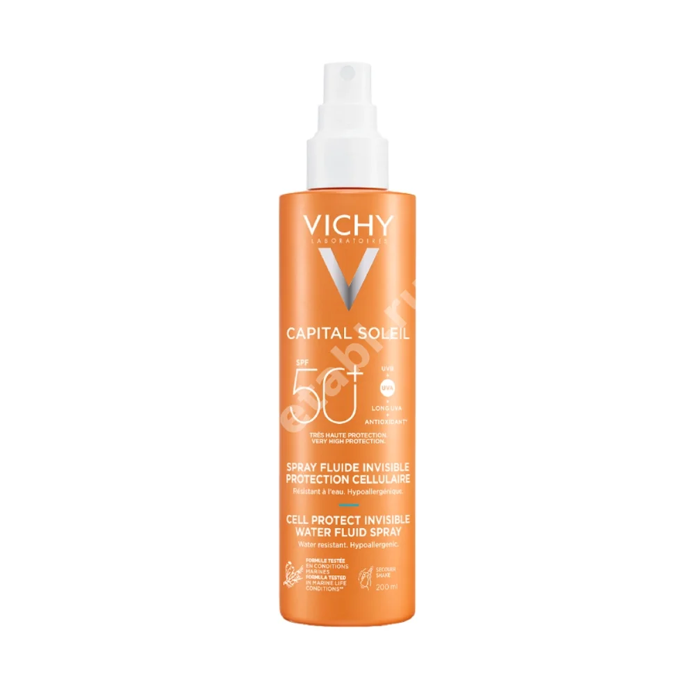 ВИШИ (VICHY) Капиталь Солей спрей для тела солнцезащит SPF50+ детский 200мл (Виши Лаб, ФРАНЦИЯ)